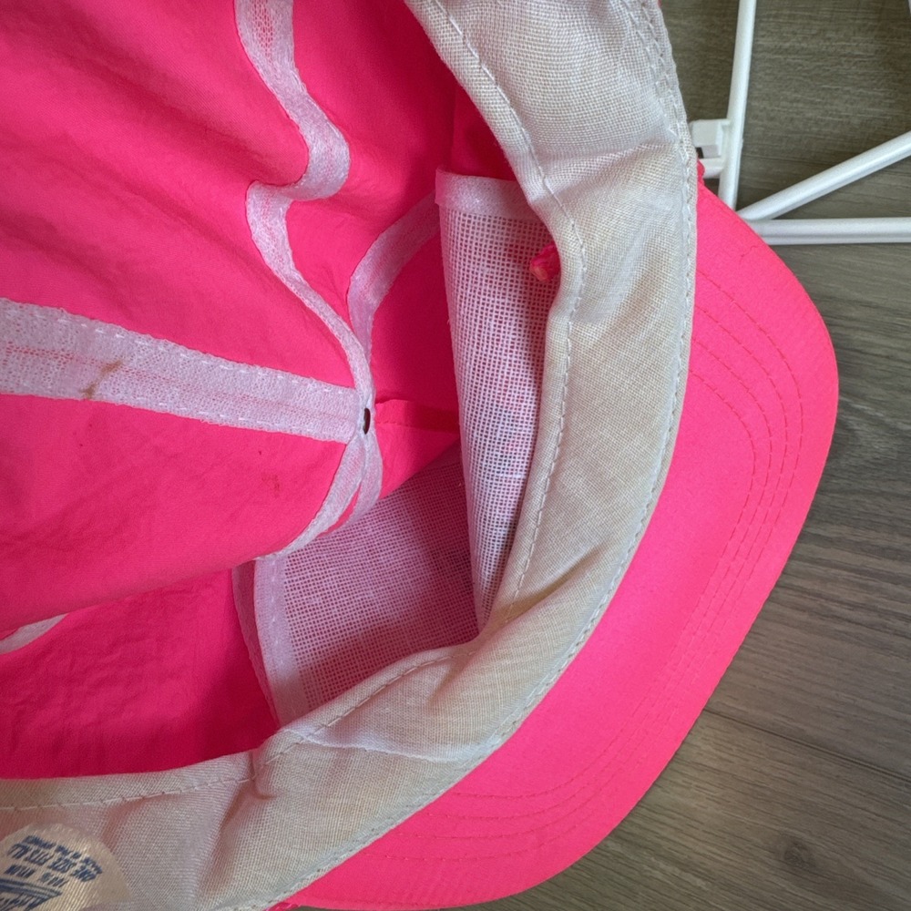 Vintage Doo Woo A-Doo Diner Neon Pink Rope Nylon Hat Made By Capital - Picture 9 of 9